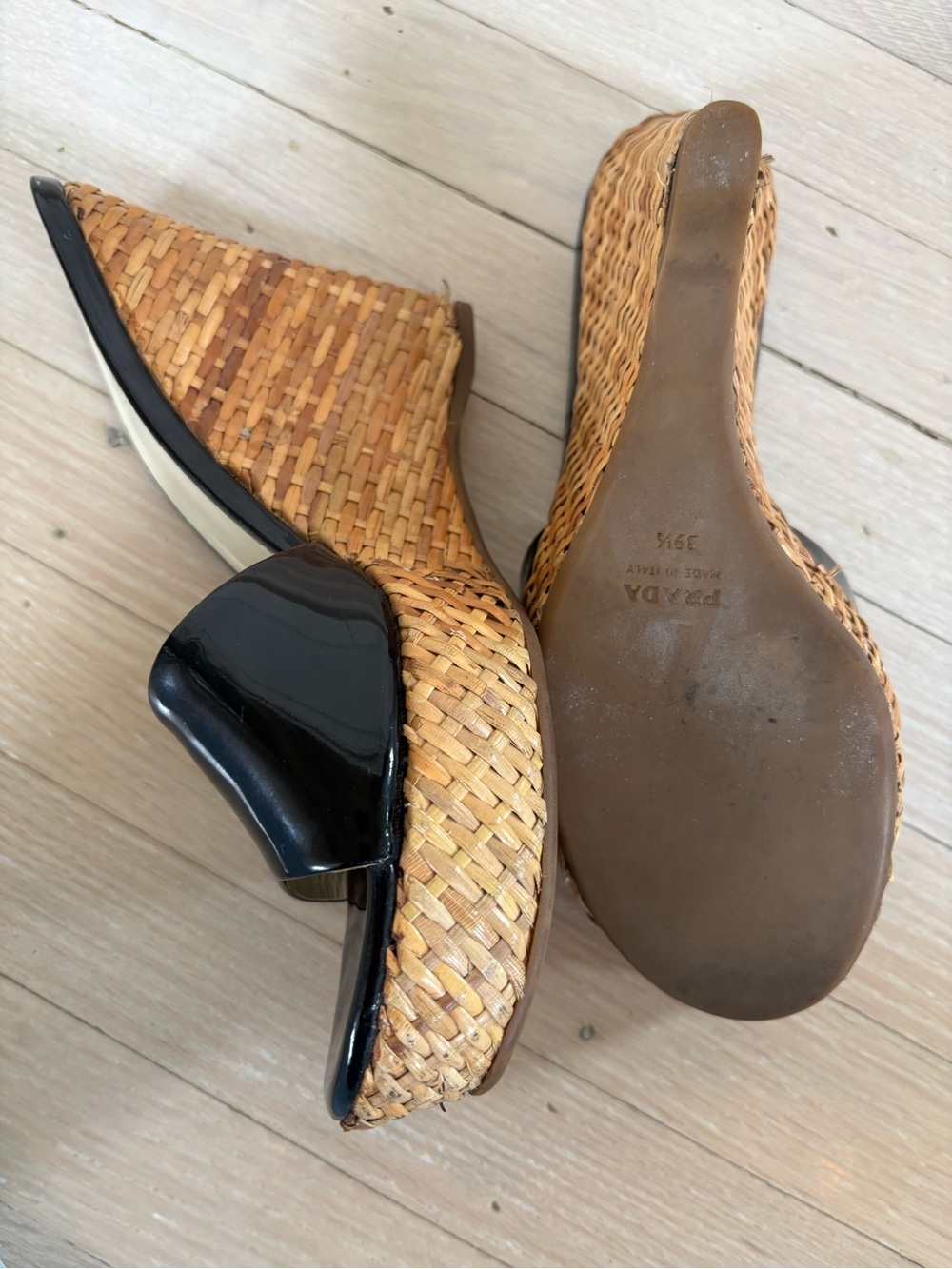 Prada Black Patent Leather Slide Mules - Picture 7 of 15